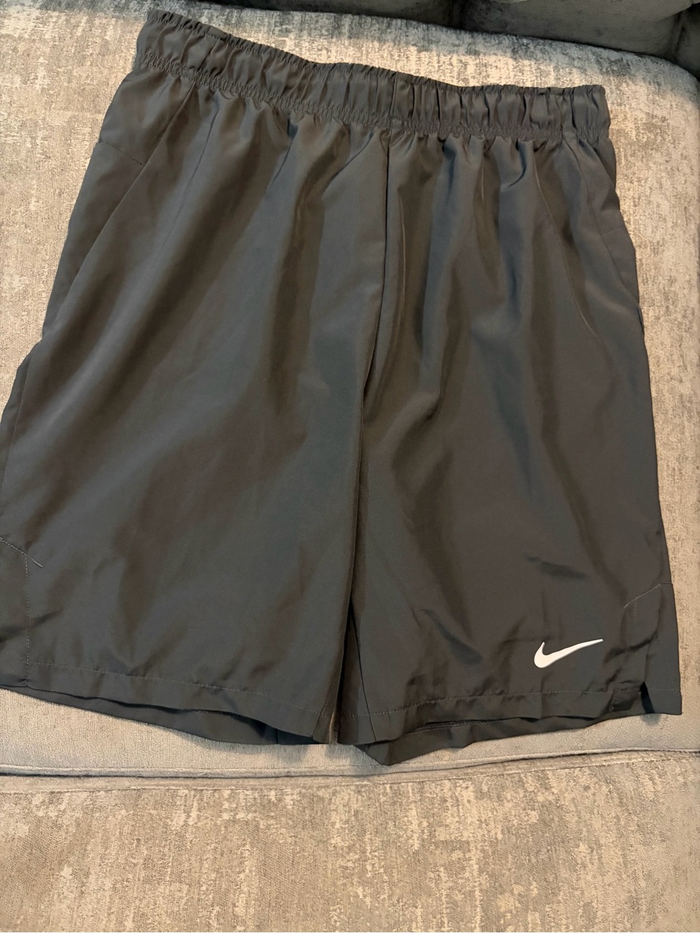 Nike Black Athletic Shorts with White Swoosh